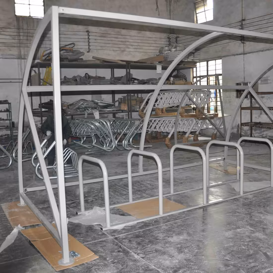 Outside Metal Storm Shelter Steel Bicycle Garage Garden Storage Shed